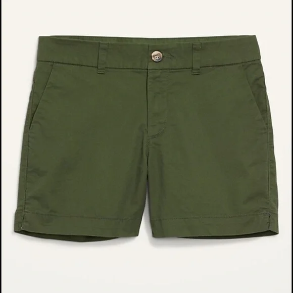 GUC Size 14 Old Navy Everyday Women’s Casual Stretch Shorts - Black and Olive - Picture 9 of 11